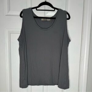 FLAX Gray Minimalist Made In‎ USA Tank Top Size Large